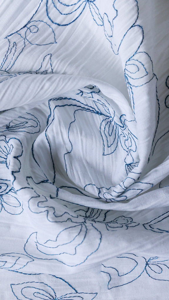 Tissu Coton Brodé - Tissus Meter