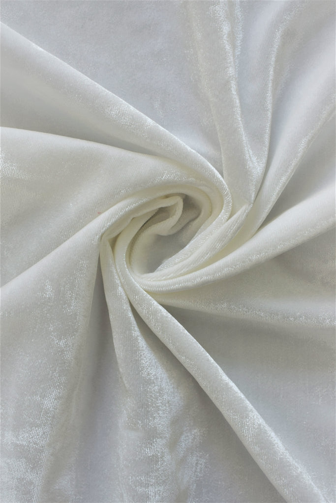 Tissus Velours leger Blanc Viscose - Tissus Meter
